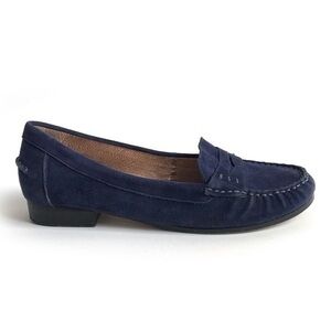 Modern Vice Blue Suede Leather Monaco Loafers Women’s Size 8
